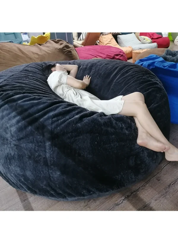 Soft Warm 180*90cm Fur Giant Removable Washable Bean Bag Bed Cover Comfortable Living Room Furniture Lazy Sofa Coat - Image 4