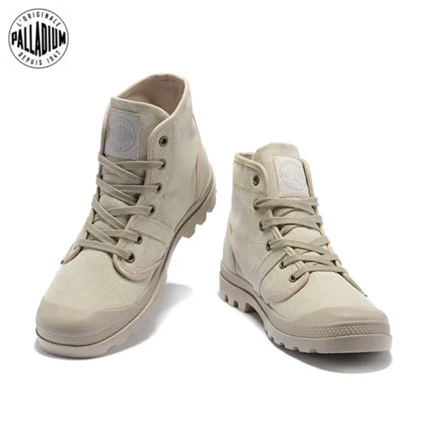 PALLADIUM Men Breathable Casual Sneakers Canvas Walking Shoes Lace Up Flush Boots Size High Top Outdoor Shoes Martin Mens Boots - Image 3