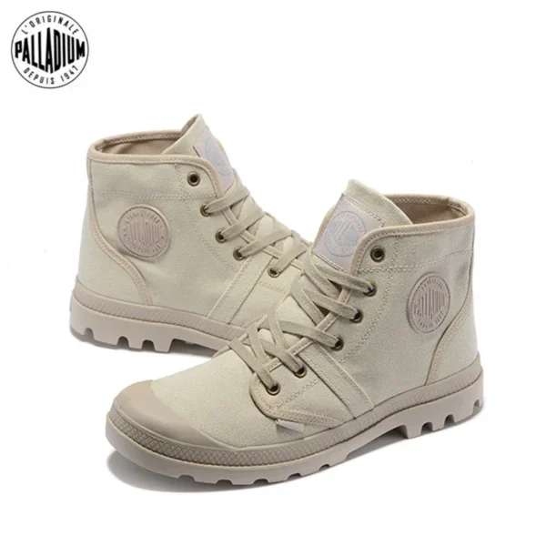 PALLADIUM Men Breathable Casual Sneakers Canvas Walking Shoes Lace Up Flush Boots Size High Top Outdoor Shoes Martin Mens Boots - Image 5