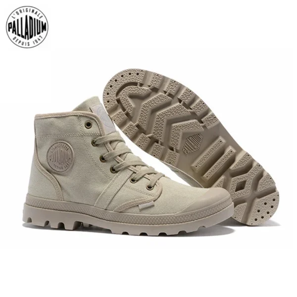 PALLADIUM Men Breathable Casual Sneakers Canvas Walking Shoes Lace Up Flush Boots Size High Top Outdoor Shoes Martin Mens Boots