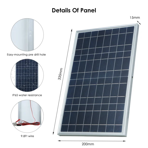 300W500W Solar Panel Kit Complete12V Polycrystalline USB Power Portable Outdoor Rechargeable Solar Cell Solar Generator for Home - Image 5