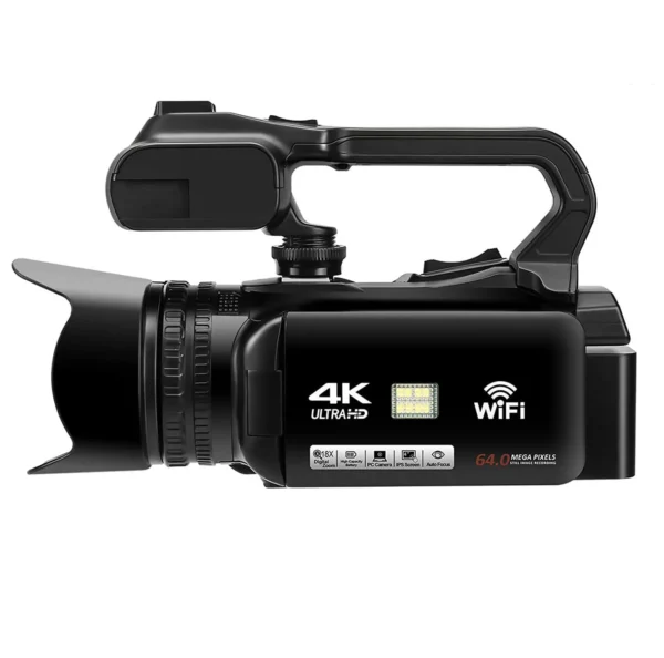 WIFI Camcorder 4K Video Camera 64MP 60FPS HD Auto Focus Vlogging 4.0" Touch Screen 18X Zoom for Live Streaming - Image 2