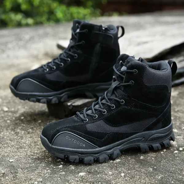 Tactical Desert Combat Boots Men Genuine Leather Hunting Trekking Camping Mountaineering Winter Work Safty Shoes Zapatos Hombre - Image 3