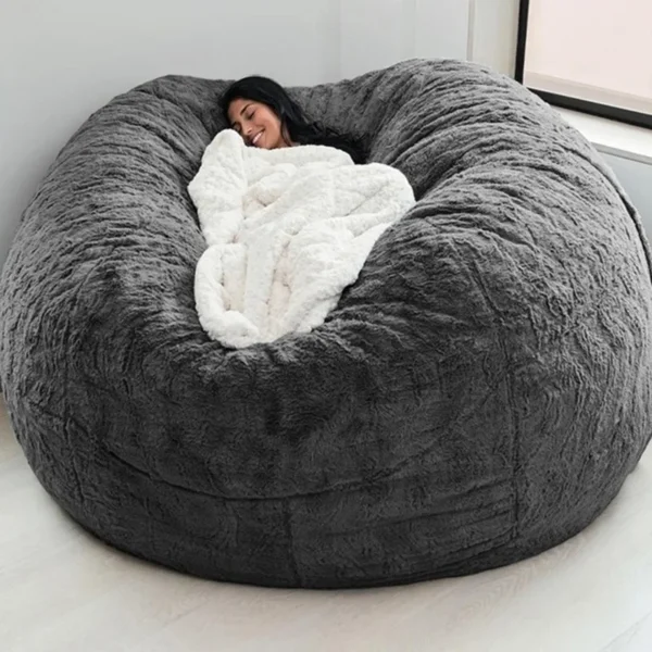 Soft Warm 180*90cm Fur Giant Removable Washable Bean Bag Bed Cover Comfortable Living Room Furniture Lazy Sofa Coat - Image 6