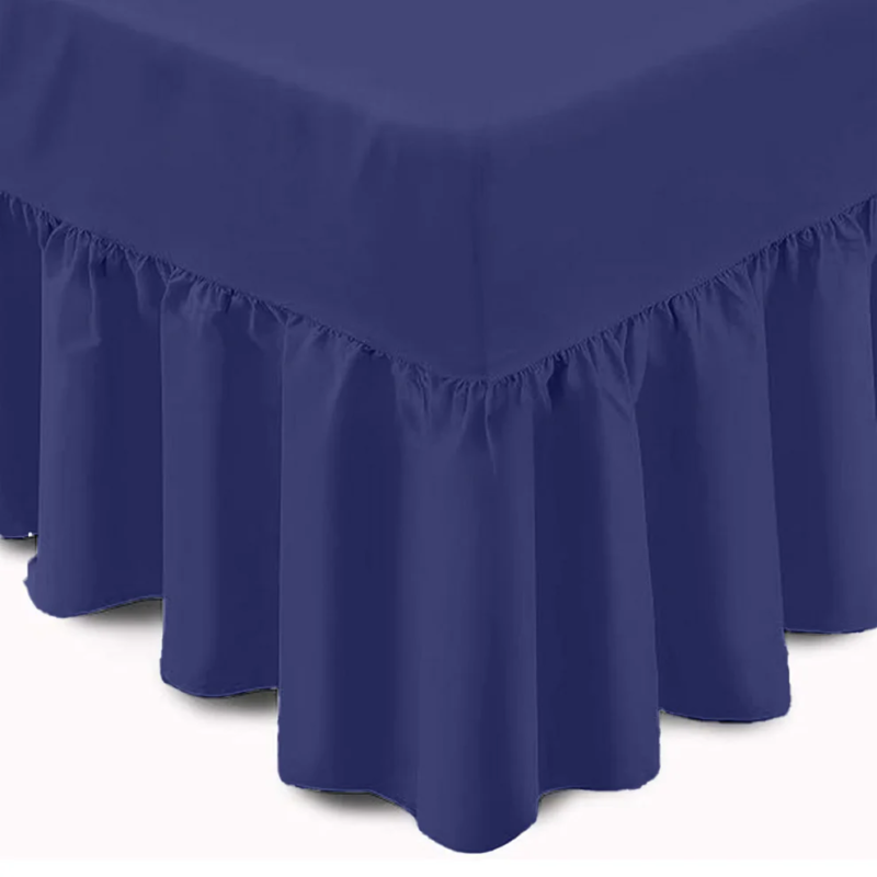 Royal Blue Bed Skirt 3/4