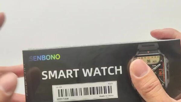 SENBONO Men's Smart Watch - Wireless Calling, 340mAh Battery, Faces, Sports Tracker with 100+ Modes,, USB Charging - Image 8