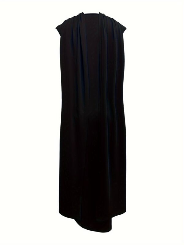 Long Sleeveless Polyester Spandex Evening Gown With Zipper Closure, Elegant Design, Suitable For Women - Image 2