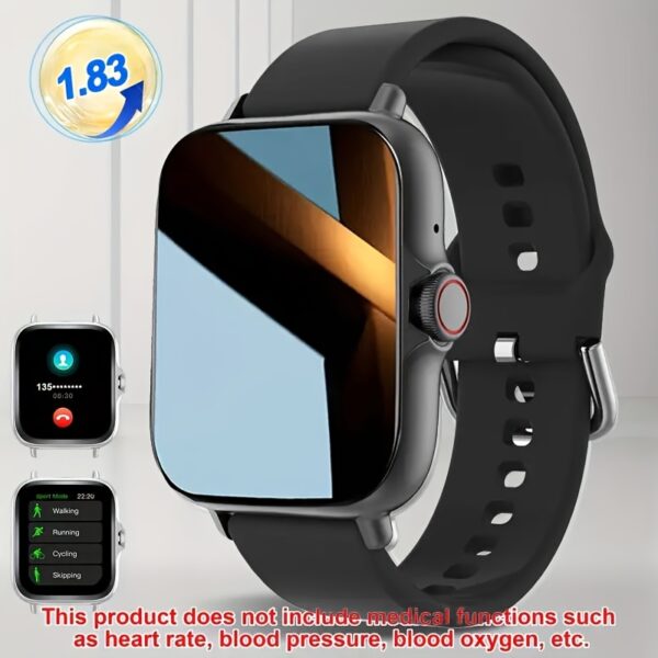 Smart Watch, Wireless Call/Dial, Multi-Sport Mode, Incoming Call Alert & Rejection, SMS Alert, Message Alert Viewing, Multiple APP Alerts, Suitable for Men & Women, Sports Watch