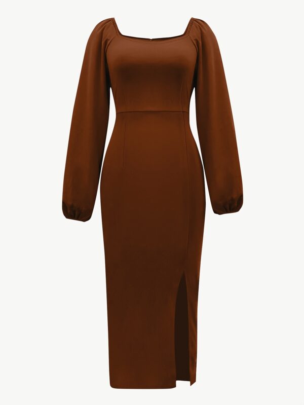 New European and American Style Fashion Slimming Split Long Sleeve Dress Trend - Image 10